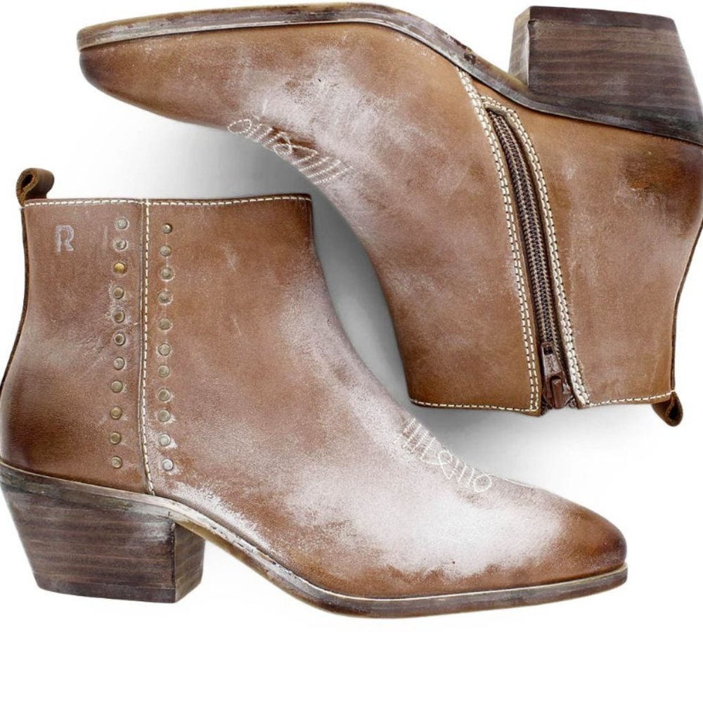 ROAN NEW Aggie cowboy ankle bootie
